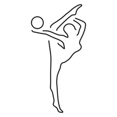 gymnastics icon isolated on white background, vector illustration.