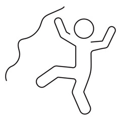 mountaineering icon isolated on white background, vector illustration.