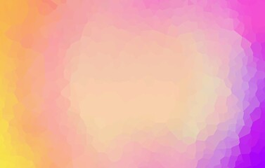 Abstract geometric background - Polygonal mosaic with orange purple pink pastel color gradient