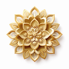 golden color flower design