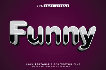 funny editable 3d text effect style