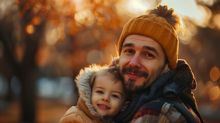 Obraz premium Diverse family structures and dynamics, acknowledging that the bond between father and child transcends cultural, racial, and societal differences