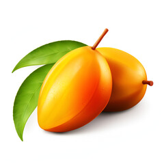 A Mango isolated fruits on white background