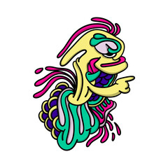 Vibrant Colorful Animal Abstract Artwork Modern Home Decor