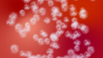 red cells isolated on white