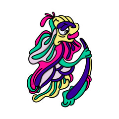 Vibrant Colorful Animal Abstract Artwork Modern Home Decor