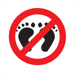Don't stepping on feet sign
