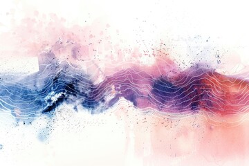 Watercolor painting of waves on white background. Perfect for ocean-themed designs