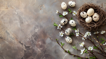 easter eggs on a wooden background