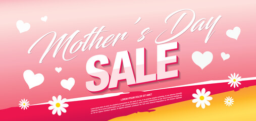 mothers day sale banner vector illustration