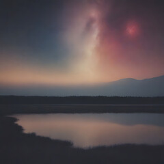 Obraz premium sunrise over the lake