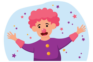 April Fools Flat Illustration Design