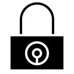 padlock icon isolated on white background
