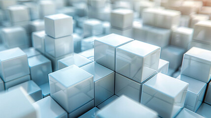 Abstract 3D cube background.