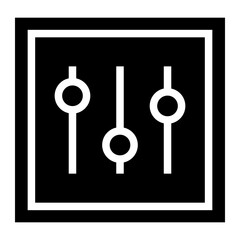 filter icon - black vector sign