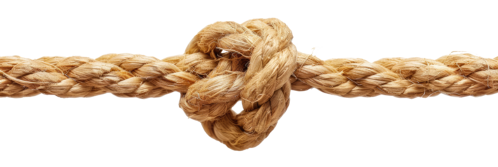 rope with knot isolated on white or transparent png