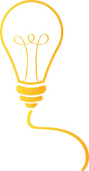 Yellow light bulb icon. Creativity and inspirational ideas