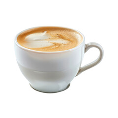 cup of cappuccino on transparent background
