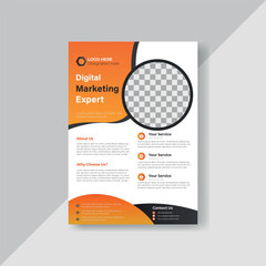 Creative professional a4 flyer,business flyer,flyer template design with modern and minimalist style,flyer template layout design,corporate banners and leaflets.vector design.