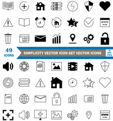 Simplicity Vector Icon Set vector icons vector illustrator set
