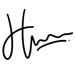 Letter H Signature