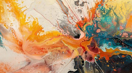 A vibrant dance of colors in abstract art