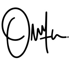 Letter O Signature