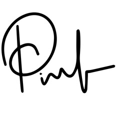 Letter P Signature