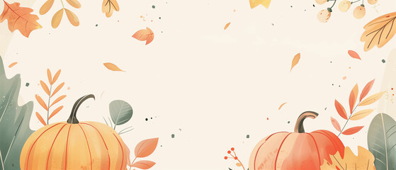 Beautiful autumn background illustration
