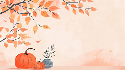 Beautiful autumn background illustration