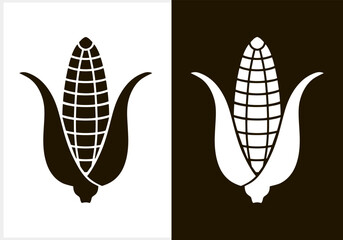 Doodle corn clipart isolated. Vector stock illustration. EPS 10