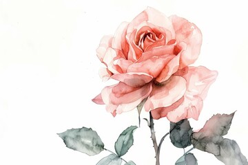 A single, long-stemmed rose