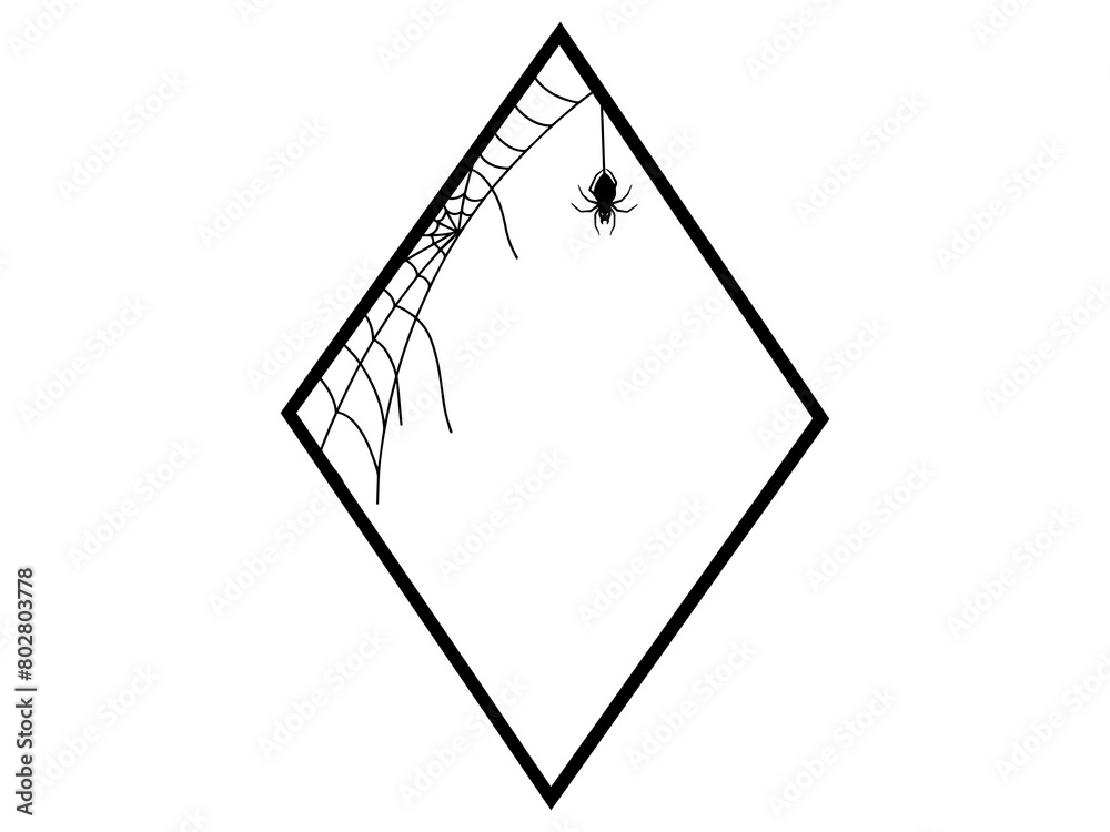 Poster Halloween Spider Webs Frame Background
