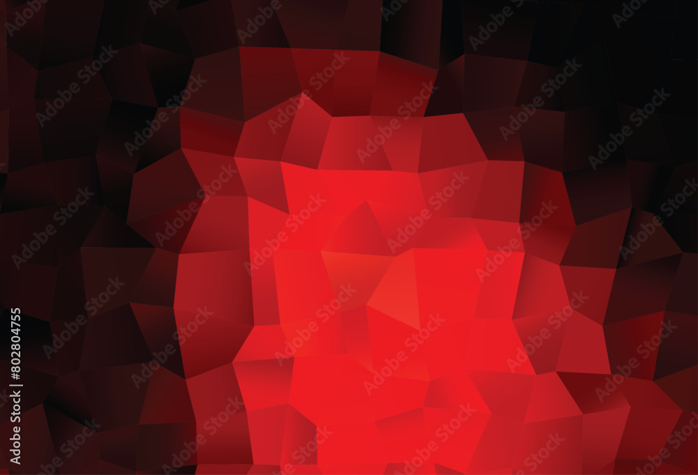 Wall mural light red vector cover with polygonal style.