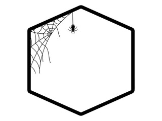 Halloween Frame Spider Webs Background
