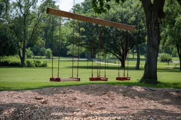 Children's swingset, a popular outdoor play equipment providing hours of fun and entertainment for kids while promoting physical activity, coordination, and social interaction