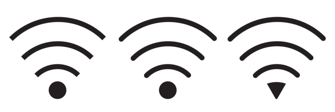 Radio tower icon set. Internet and mobile connection. Linear style. Symbol for your website design, logo, app, UI. Vector illustration on white background in EPS10.