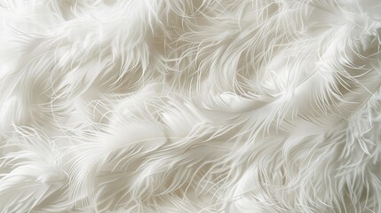 Close-up of white feathers creating a soft, delicate texture.