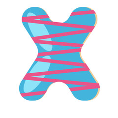 Letter X Sweet Donut