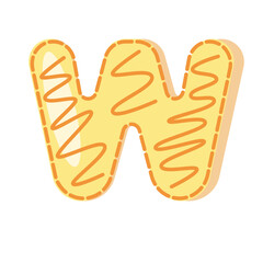 Letter W Sweet Donut