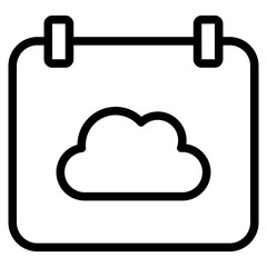 calendar with cloud icon