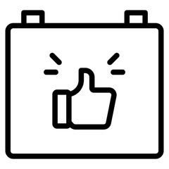 Obraz premium calendar with thumb up icon