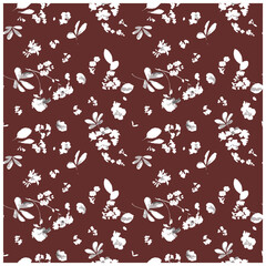 Leaves and flowers pattern designs