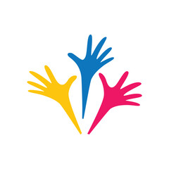 rotating successful people community logo design