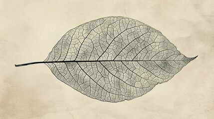 a leaf with a black line drawn on it