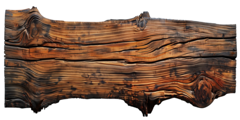 isolated old wooden board sigh banner