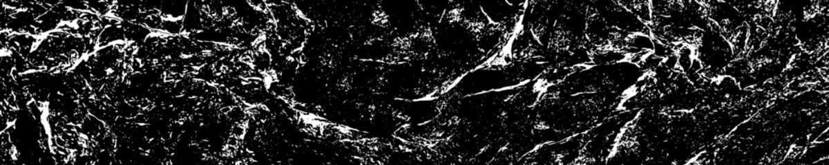 Worn black grunge texture panoramic background. Wide horizontal long banner. Dark grainy texture. Dust overlay textured. Grain noise particles. Weathered effect. Torn graininess pattern. Vector EPS 10