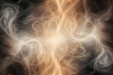 Fototapeta premium Highly detailed illustration centered on a flickering smoke background