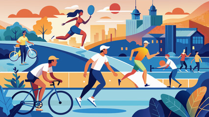 health, running, jumping, swimming, cycling, tennis