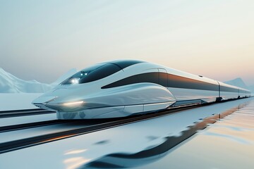 A sleek, high-speed train symbolizing fast market entry